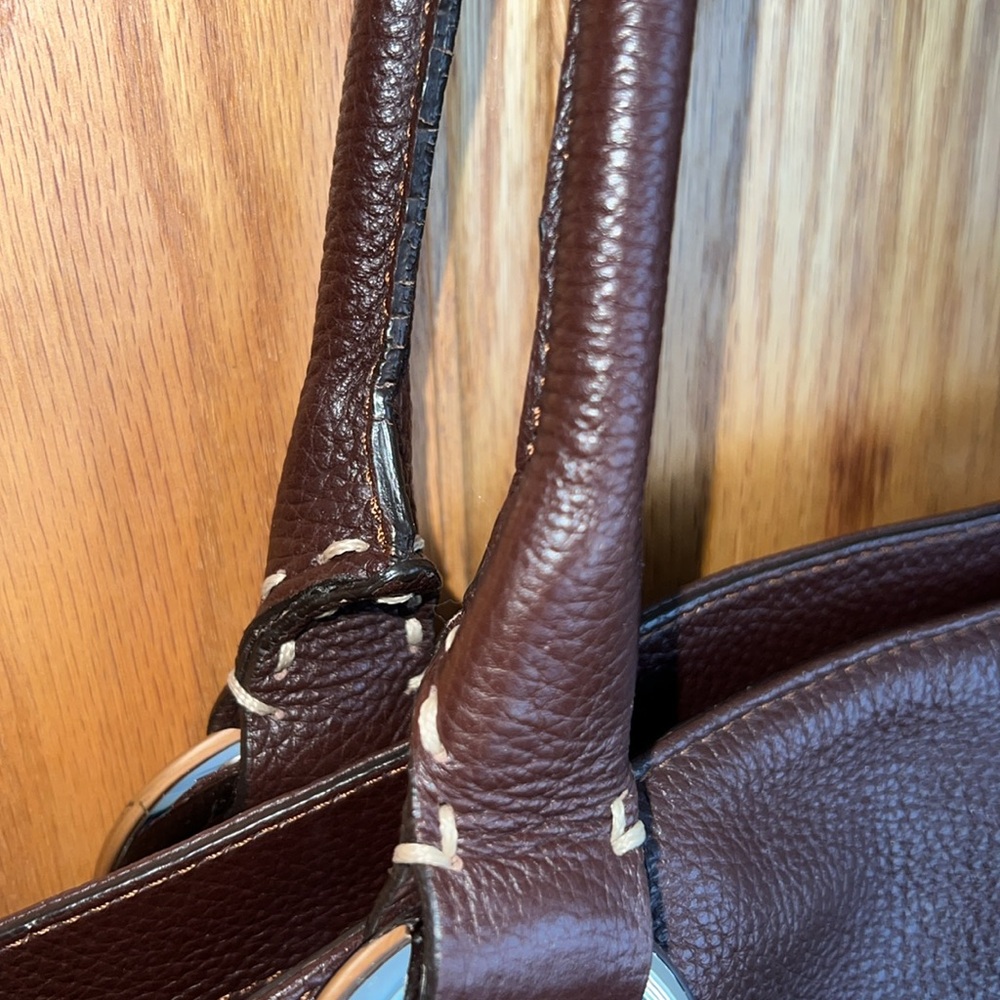 Francesco Biasia Brown Leather Tote Bag - Picture 5 of 9